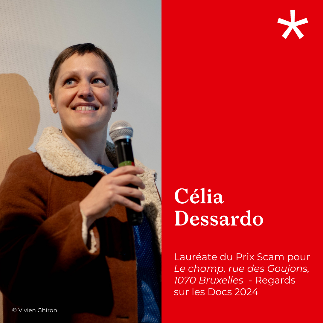 Bravo à Célia Dessardo, lauréate du prix Scam de Regards sur les Docs 2024 !