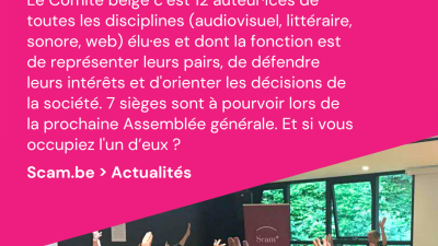 Portez-vous candidat·e à l’élection et rejoignez le Comité belge de la Scam !