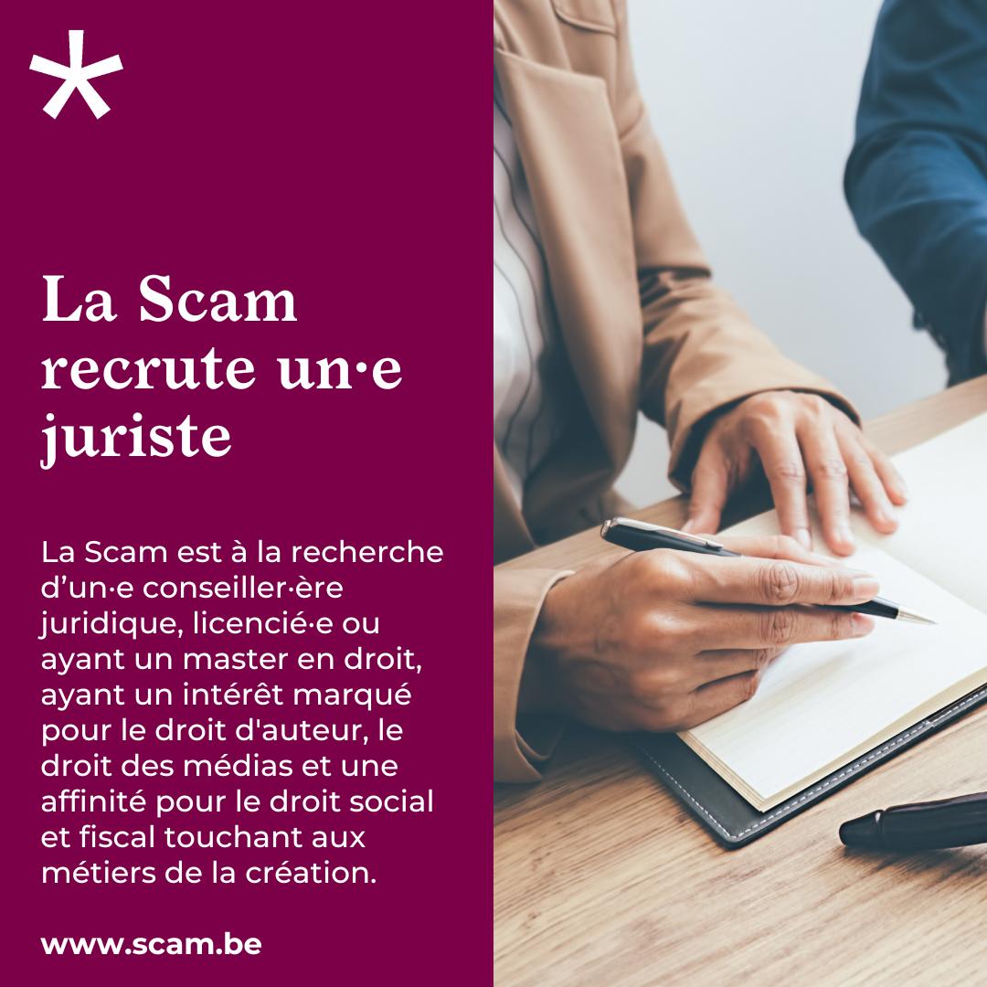 La Scam recrute un·e juriste