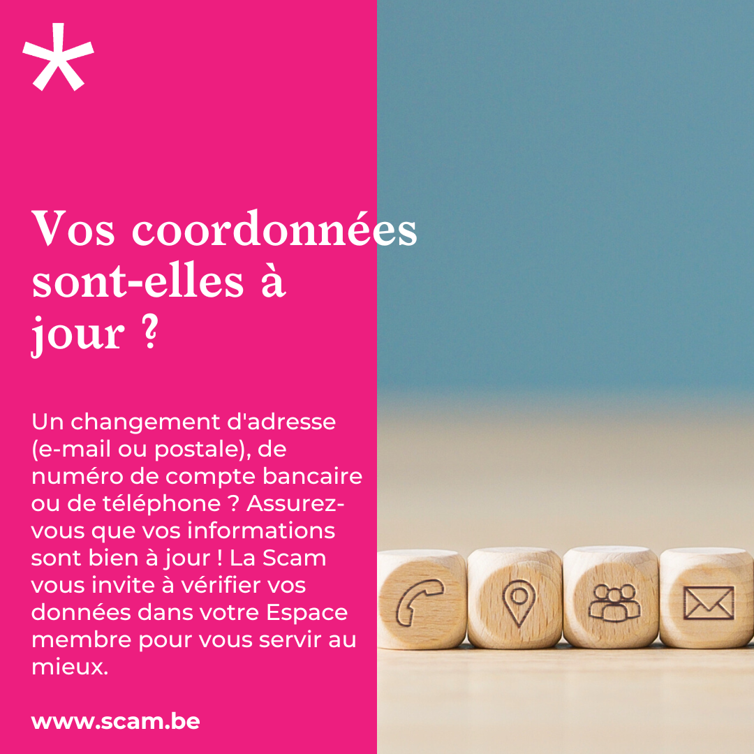 Mettez vos coordonnées à jour !